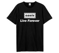 Amplified Maglietta unisex da adulto Live Forever Oasis