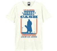 Amplified Man In Black At Folsom Maglietta Johnny Cash Adulto Unisex (GD2289)