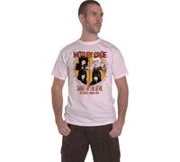 Amplified Motley Crue T Shirt Shout at The Devil Official Mens Vintage White L W