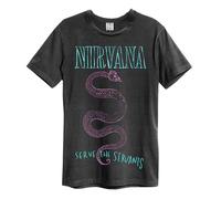 Amplified Nirvana Serve The Serpants Mens T-Shirt in Charcoal XL Charcoal