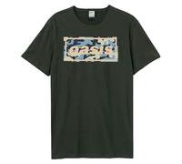 Amplified Oasis Camo Band Logo T Shirt Size M