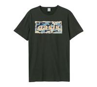 Amplified Oasis Camo Band Logo T Shirt Size M