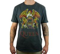 Amplified Queen Collection - Royal Crest Uomo T-Shirt Carbone XXL 100% Cotone Regular