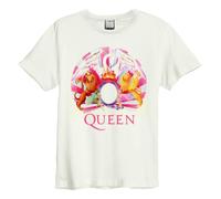 Amplified Queen Night At The Opera Crest T-Shirt Amplificata Bianca Vintage