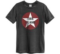 Amplified The Clash-Star Logo Maglietta, Grigio (Charcoal CC), L Uomo