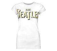 Amplified - The Beatles - Maglietta a maniche corte bianca con logo - (NS4736)