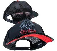 Amplified Trucker Band Logo cap - Queen - Line Art Crest, Nero, Taglia Regolabile