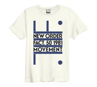 Amplified Unisex Adult Movement New Order T-Shirt S Vintage White