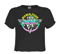 Amplified World Tour 78 Maglietta Corta Van Halen Donna (GD2686)
