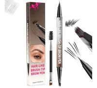 Ampltulastd 4d Brow Pen - for Natural, All-Day Eyebrow & Eyeliner Perfection, Hardpointing Microblading Eyebrow Pencil Waterproof, Faux Brow Ultra Fine Double-Brush Tip Brow Filling Pen (05#)