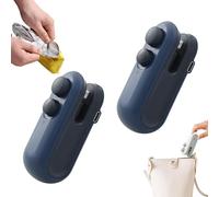 Ampltulastd Bag Sealer, Home Sealing Machine, Mini Bag Sealer Rechargeable, Mini Chip Bag Sealers, 2 in 1 USB-C Rechargeable, for Food Storage Snacks Freshness (2pcsBlue)