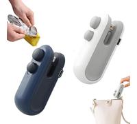 Ampltulastd Bag Sealer, Home Sealing Machine, Mini Bag Sealer Rechargeable, Mini Chip Bag Sealers, 2 in 1 USB-C Rechargeable, for Food Storage Snacks Freshness (Blue+White)