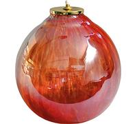 Ampolla Elegante in Vetro Rigato con Gigler in Ottone Dorato - Lampada Decorativa per Atmosfere Accoglienti a Cera Liquida - Ideale per Illuminare e Arredare con Stile