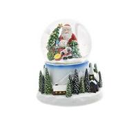 Ampolla in vetro con acqua con soggetti natalizi