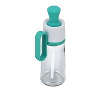 Ampolla Porta Olio, capacità Dispenser Aceto in Vetro Trasparente a Vista 550 Ml con Bilancia da per Barbecue all'aperto (Verde 550 ml)