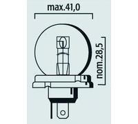 Ampoule 6V 45/40W P45T R2 CODE EUROPÉEN / 9424 BRAZOLINE 203180