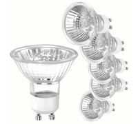 Ampoules halogènes MR16 GU5.3 12 V 35 W Lot de 6 Ampoules halogènes Haute luminosité, Longue durée de Vie, économie d'énergie, Haute température, compatibles