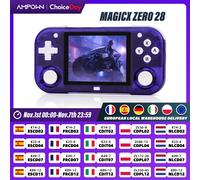 AMPOWN Mini Zero 28 Console per videogiochi portatile 2.8 ''Schermo IPS Processore A133P Sistema operativo Android 2.4GWIFI Lettore MAGICX ZERO28 Regali
