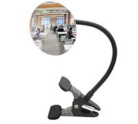 Ampper Specchio di sicurezza a clip, specchio cubico convesso monitor retrovisori di sicurezza personale e scrivania o ovunque (3,35", rotondo)