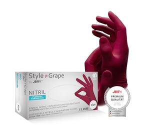 AMPri STYLE GRAPE Nitrilhandschuhe puderfrei by MED-COMFORT, Bordeaux