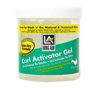 Ampro Long-Aid Activator Gel - Arricched with Aloe Vera, Protein, and Vitamin B Complex - Brings Essential Moisture to Strands - Defines Your Natural Curls - Extra Dry - 425 g