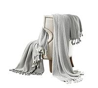 Amrapur Overseas Modern Threads Monaco - Coperta in 100% cotone (grigio), confezione da 2