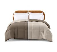 Amrapur Overseas Modern Threads Trapunta in piuma d'oca, alternativa, trapuntata, reversibile, King Stone/Champagne