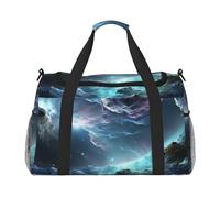 AMREWQYL 3D Graphics Universo Spazio stampato Mano Borsa da viaggio Casual