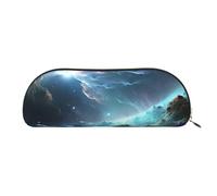 AMREWQYL 3D Graphics Universo Spazio stampato Matita Bag Pelle Penna Caso Portatile Cancelleria Pouch