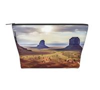 AMREWQYL Beauty case da viaggio con stampa paesaggio della valle monumentale, nero, Taglia unica