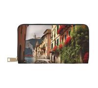 AMREWQYL Bella Italia Stampato Portafoglio In Pelle Portafoglio Da Viaggio Delle Donne Portafoglio Carta Di Cre, bianco, Taglia unica