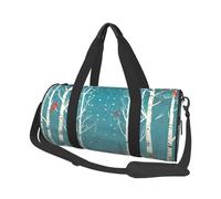 AMREWQYL Borsa da viaggio stampata con albero di betulla di Natale Merry Christmas Borsa da viaggio Casual
