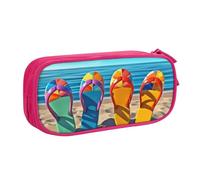 AMREWQYL Colorato Flip Flops Beach Ball stampato pencase Pencil Bag Stationery Storage box