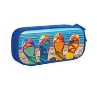 AMREWQYL Colorato Flip Flops Beach Ball stampato pencase Pencil Bag Stationery Storage box