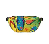 AMREWQYL Colorful Flip Flops stampato Crossbody Waist Pack Casual Chest Bag, nero, Taglia unica