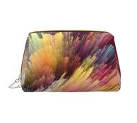 AMREWQYL Dream colorato stampato in pelle borsa trucco borsa cosmetica borsa articoli da toeletta pochette, bianco, Taglia unica