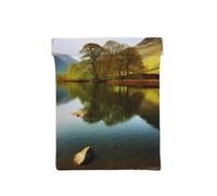 AMREWQYL Lake District National Park stampato in pelle Popper Coin Case Portable Coin Organizer Bag, bianco, Taglia unica, Portamonete