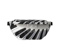 AMREWQYL Pianoforte Musica Simbolo Stampato Crossbody Marsupio Casuale Borsa, nero, Taglia unica