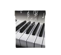 AMREWQYL Pianoforte Musica Simbolo Stampato Pelle Popper Coin Caso Portatile Coin Organizer Bag, bianco, Taglia unica, Portamonete