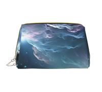 AMREWQYL Pochette portatile in pelle stampata con grafica 3D con universo e spazio, bianco, Taglia unica