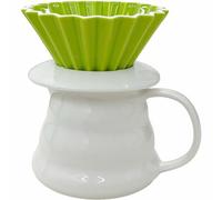 AMRISBTYS Set di 3 filtri in ceramica per origami, per casa, bar, ristorante, campeggio, 450 ml (set da tre pezzi verde)