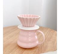 AMRISBTYS Set di 3 filtri in ceramica per origami, per casa, bar, ristorante, campeggio, 450 ml (set da tre pezzi, rosa)