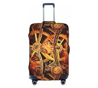 Amrole Copertura per valigia, protezione per bagagli, adatta per bagagli da 45-76 cm, con ingranaggi steampunk, Ingranaggi Steampunk., S