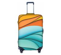 Amrole Copertura per valigia, protezione per bagagli, adatta per macchina da cucire vintage rosa da 45-76 cm, Tramonto e Alba Con Oceano Onde Mare, L