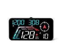 AMROOLOO Grande schermo per auto Head up Display, KM/H e MPH, tachimetro GPS, con promemoria della velocità e promemoria della stanchezza alla guida, adatto a tutti i veicoli
