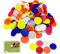 AMRTA Marcatore per palline da golf, 50 pezzi, in plastica, da 24 mm, colore misto, per golf, sport, rotondo, in plastica, golf, posizione (50 pezzi)