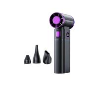 AMRTTWY Soffiatore Portatile. Ventilatore Violento, Potente Asciugacapelli, Aspirapolvere, Asciugacapelli Turbojet Ricaricabile Senza Spazzole .Aspirapolvere Soffiante(Purple)