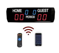 AMRTTWY Timer, Tabellone Segnapunti per Basket E Tiri con Timer Supporto da Parete Tavolo Portatile Digitale Controllo App LED in Alluminio Elettronico per Il Calcio