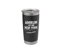 Amrum è come New York frase divertente Bicchiere termico in acciaio inox doppia parete