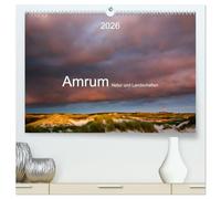 Amrum. Natur und Landschaften (hochwertiger Premium Wandkalender 2026 DIN A2 quer), Kunstdruck in Hochglanz: Traumhafte Wetterstimmungen, einmalige Dünenlandschaften und die unendliche Weite.